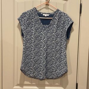 Blue Floral Women's Blouse